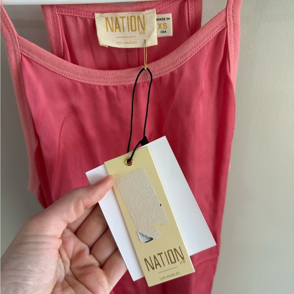 Nation LTD Sateen Ricky Cami - Coral Pink - Size Extra Small XS - NWT - Picture 9 of 14